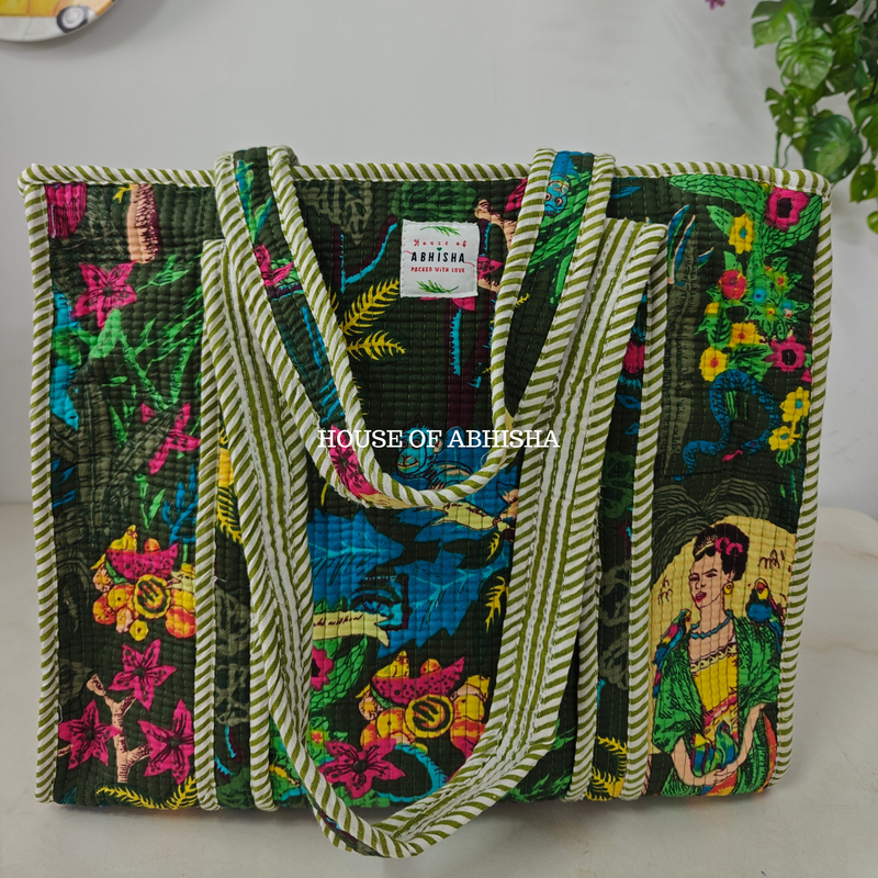 Tokyo Quilted Cotton Tote Bag