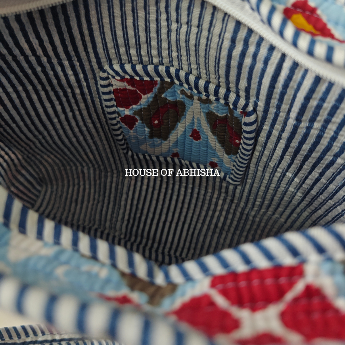 Ikat Mini Quilted Cotton Tote Bag