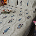 Tropical Blue Royal Embossed Quilted Bedcover