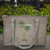 Palm Canvas Cotton Tote Bag