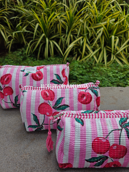 Eden Bloom Quilted Utility Pouches - Set of 3
