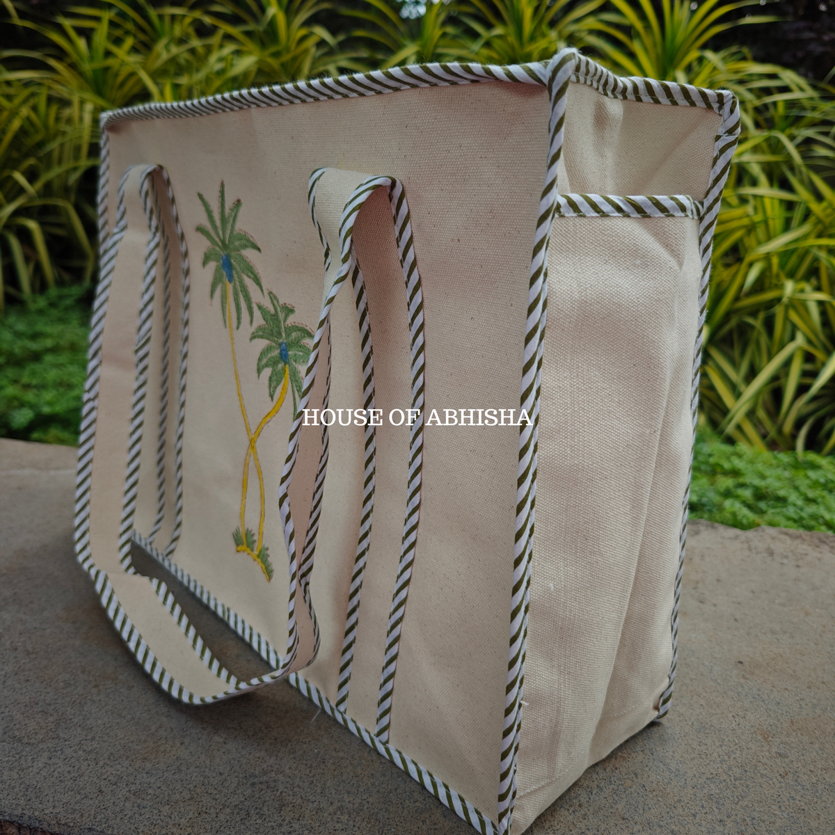 Palm Canvas Cotton Tote Bag