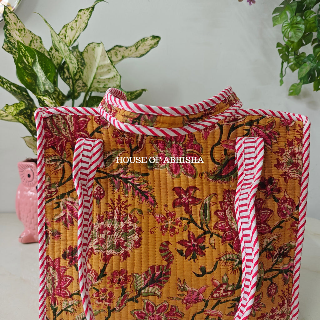 Genda Mini Quilted Cotton Tote Bag