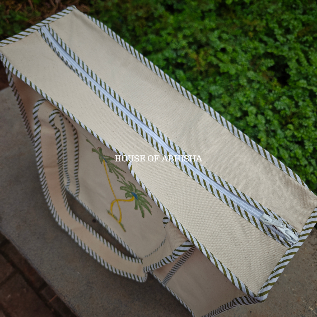 Palm Canvas Cotton Tote Bag