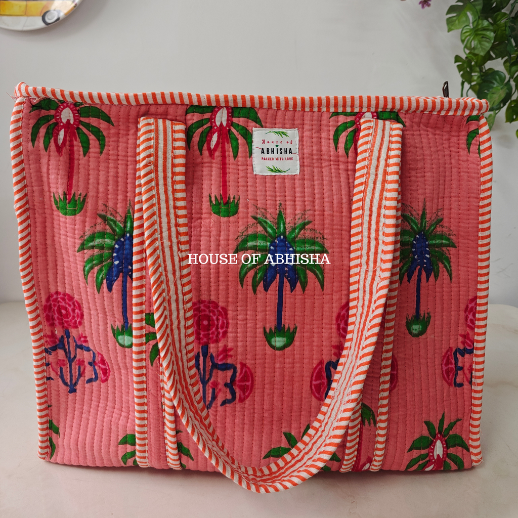 Bling Quilted Cotton Tote Bag
