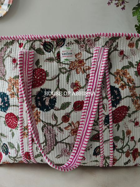 Bageecha Quilted Cotton Tote Bag