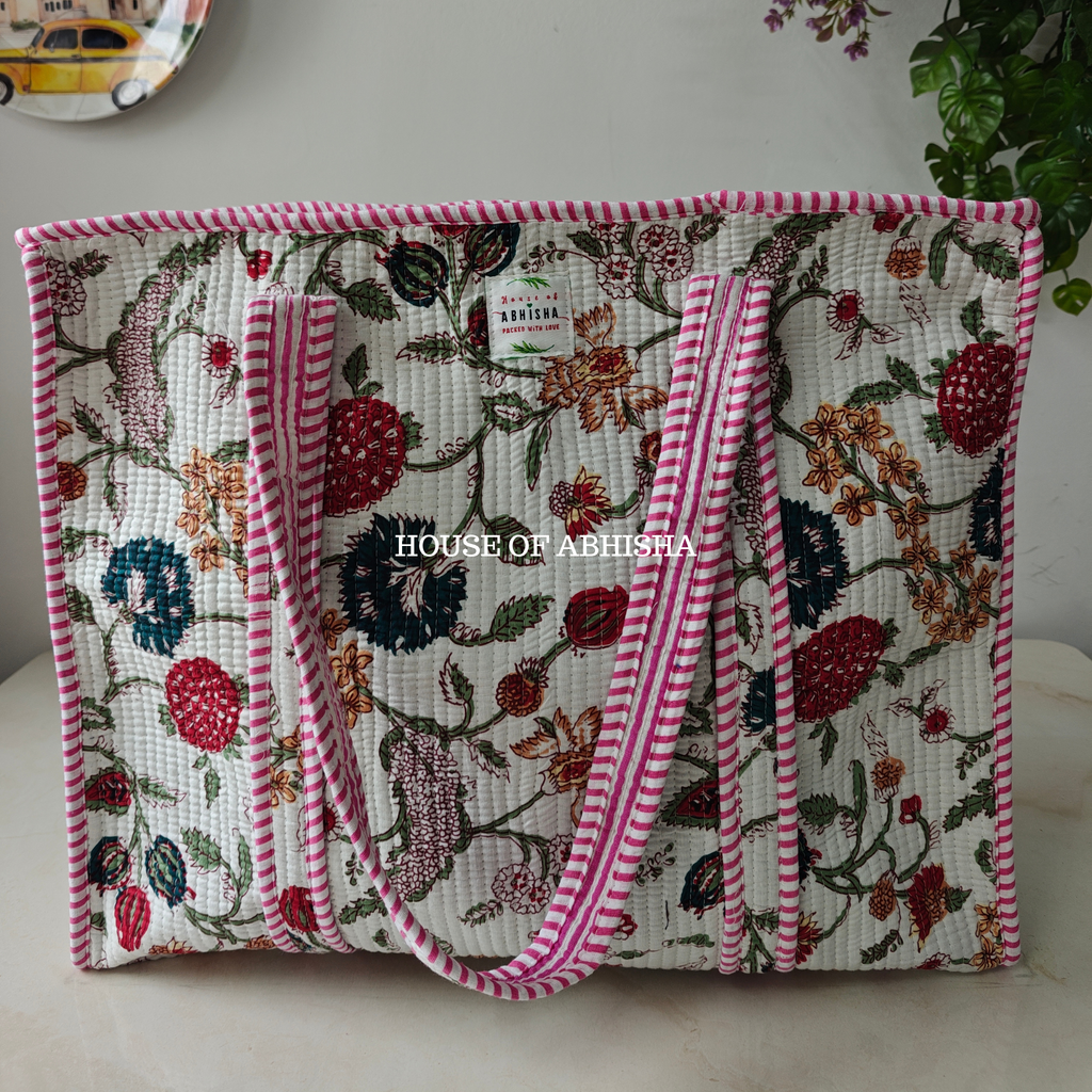 Bageecha Quilted Cotton Tote Bag