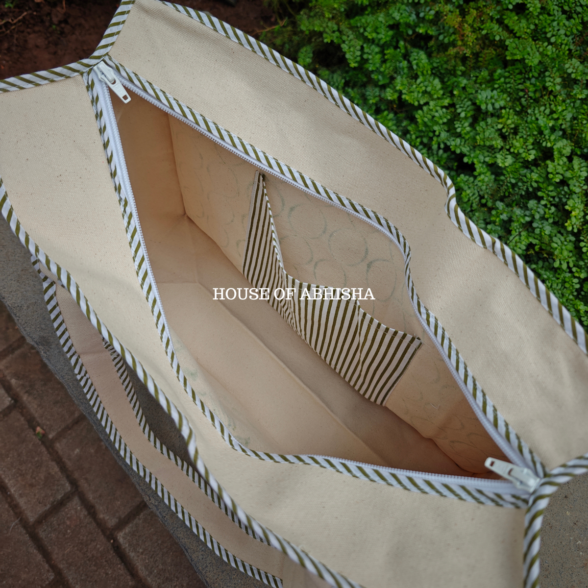 Palm Canvas Cotton Tote Bag