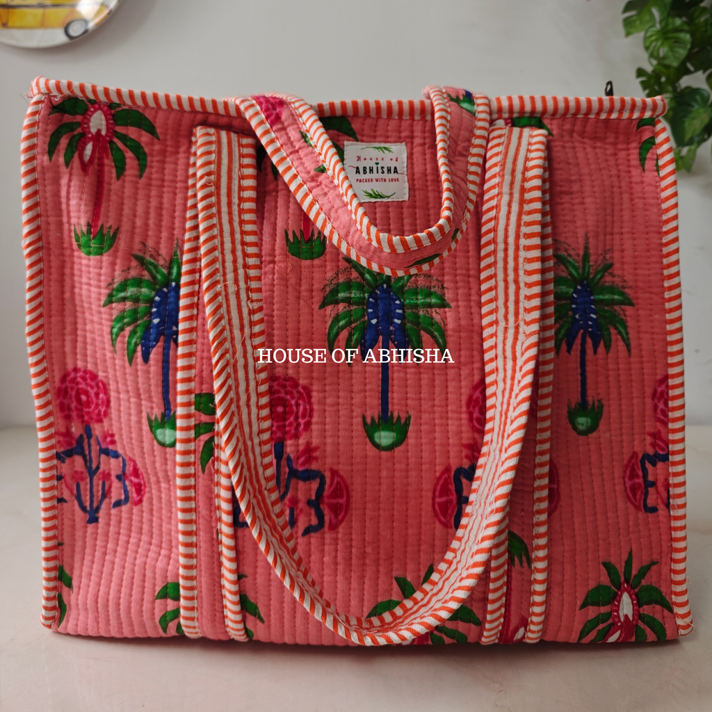 Bling Quilted Cotton Tote Bag