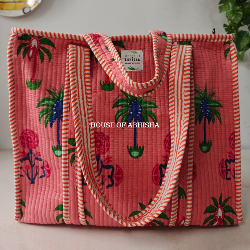 Bling Quilted Cotton Tote Bag