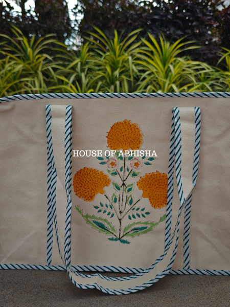 Marigold Canvas Cotton Tote Bag