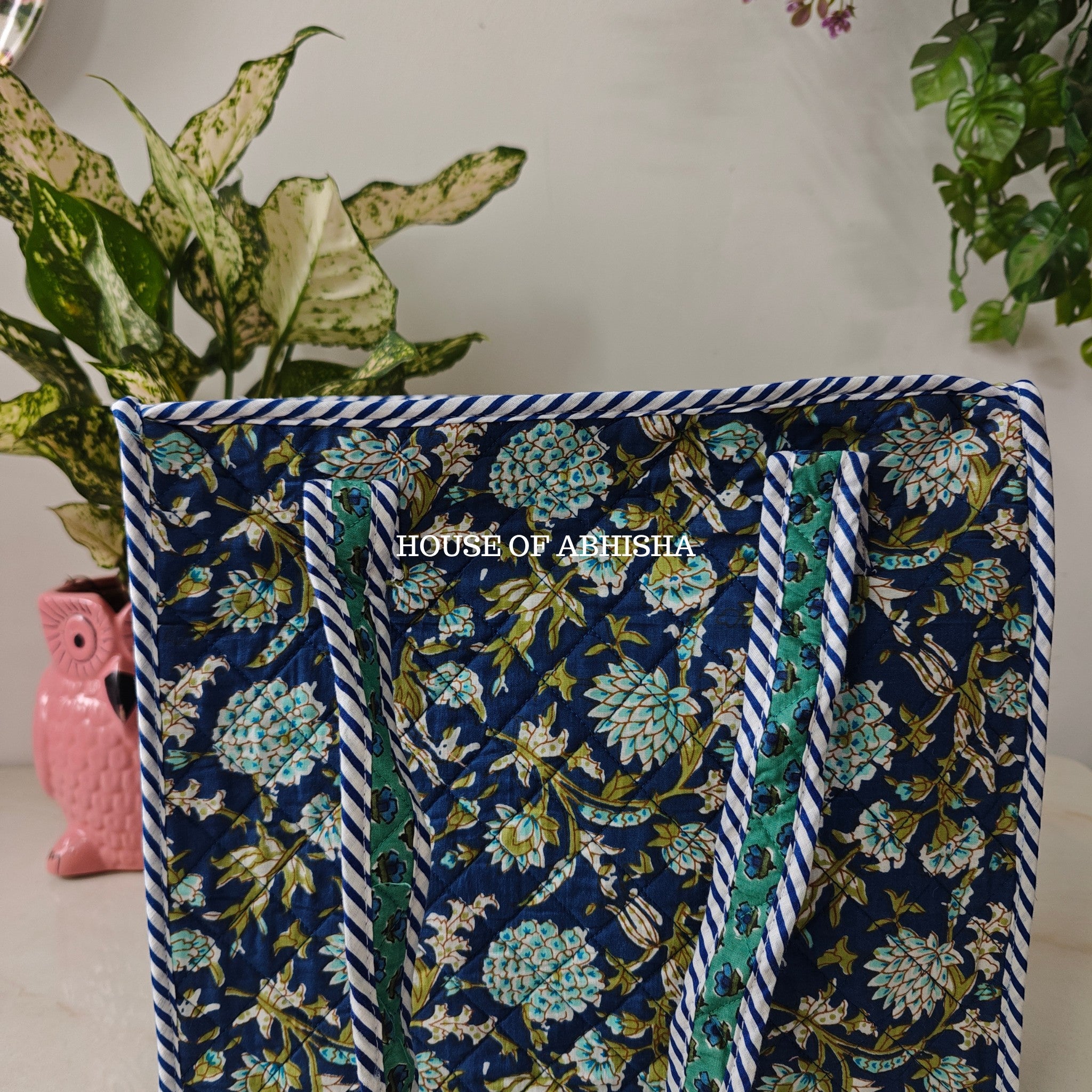 Iris Mini Quilted Cotton Tote Bag