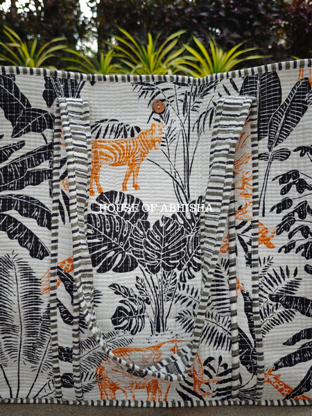 Hidden Grove Quilted Cotton Tote Bag