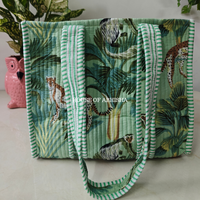 Musk Jungle Mini Quilted Cotton Tote Bag
