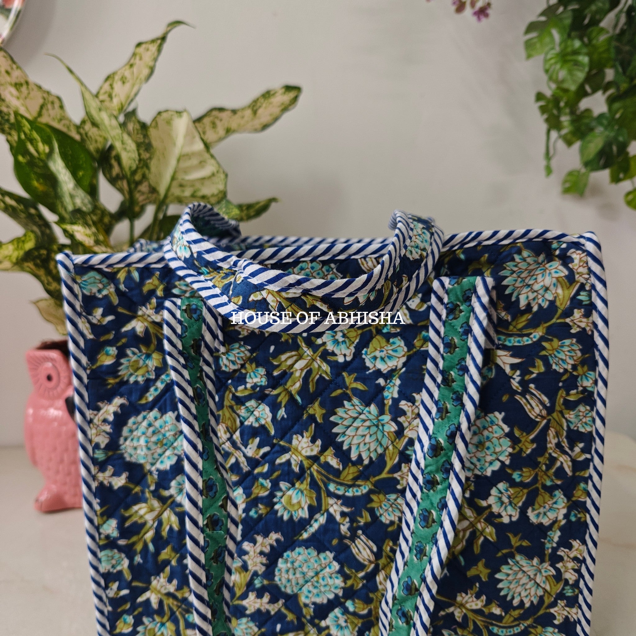 Iris Mini Quilted Cotton Tote Bag