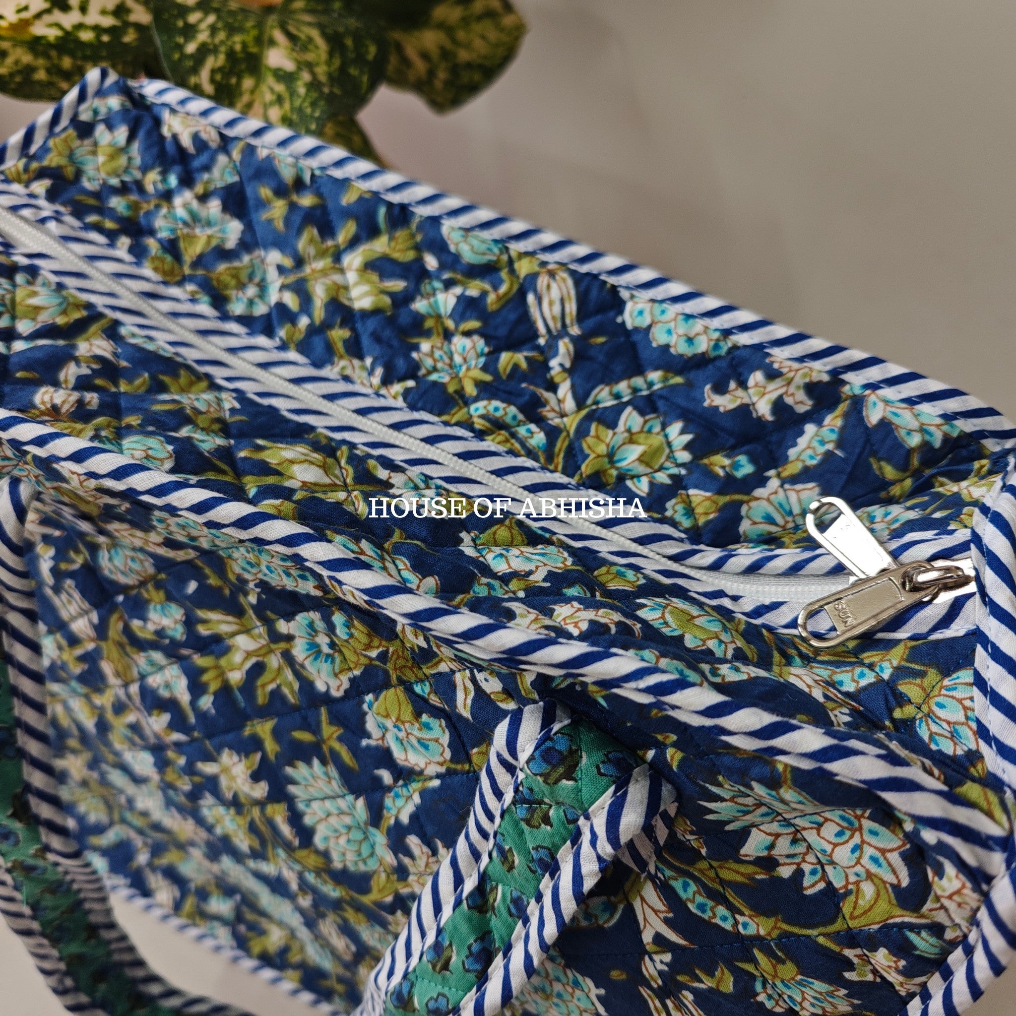Iris Mini Quilted Cotton Tote Bag