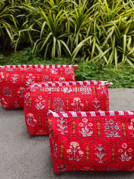 Gulzar Quilted Utility Pouches - Set of 3