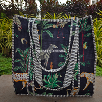 Wild Bagh Quilted Cotton Tote Bag