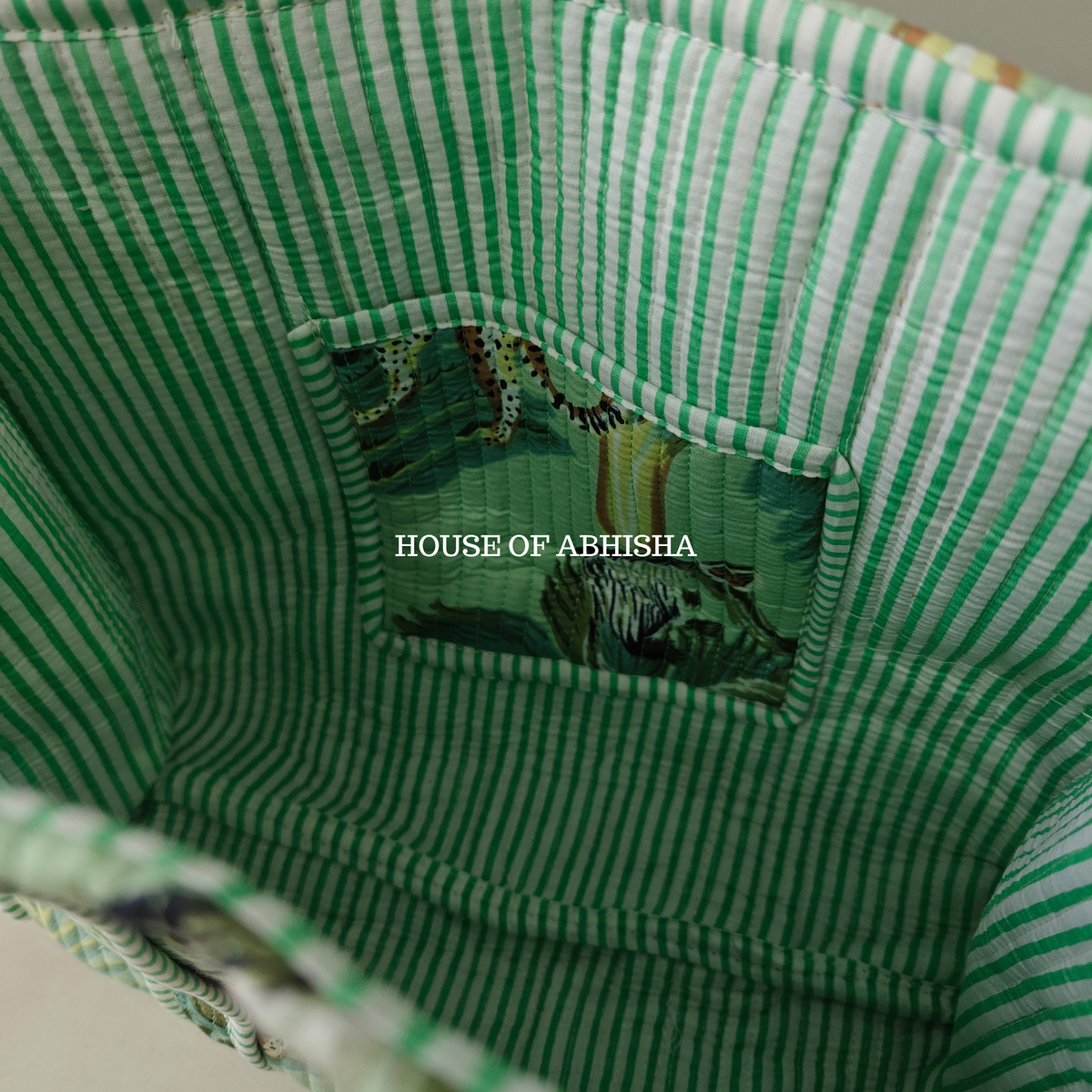 Musk Jungle Mini Quilted Cotton Tote Bag