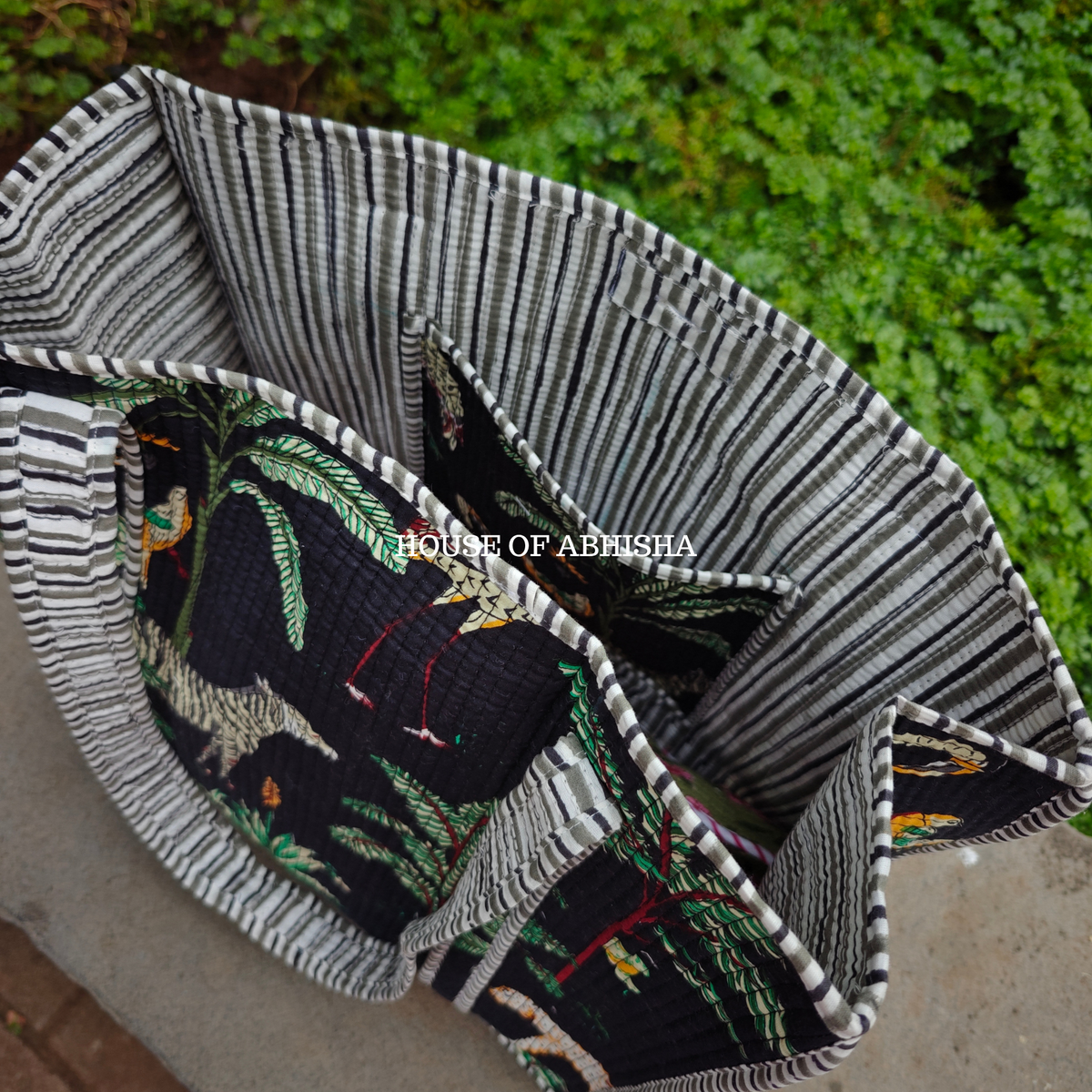 Wild Bagh Quilted Cotton Tote Bag