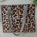 Leopard Quilted Cotton Tote Bag