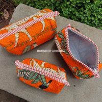 Jungle Jadoo Quilted Cotton Tote Bag + Pouch (Set of 3) Combo