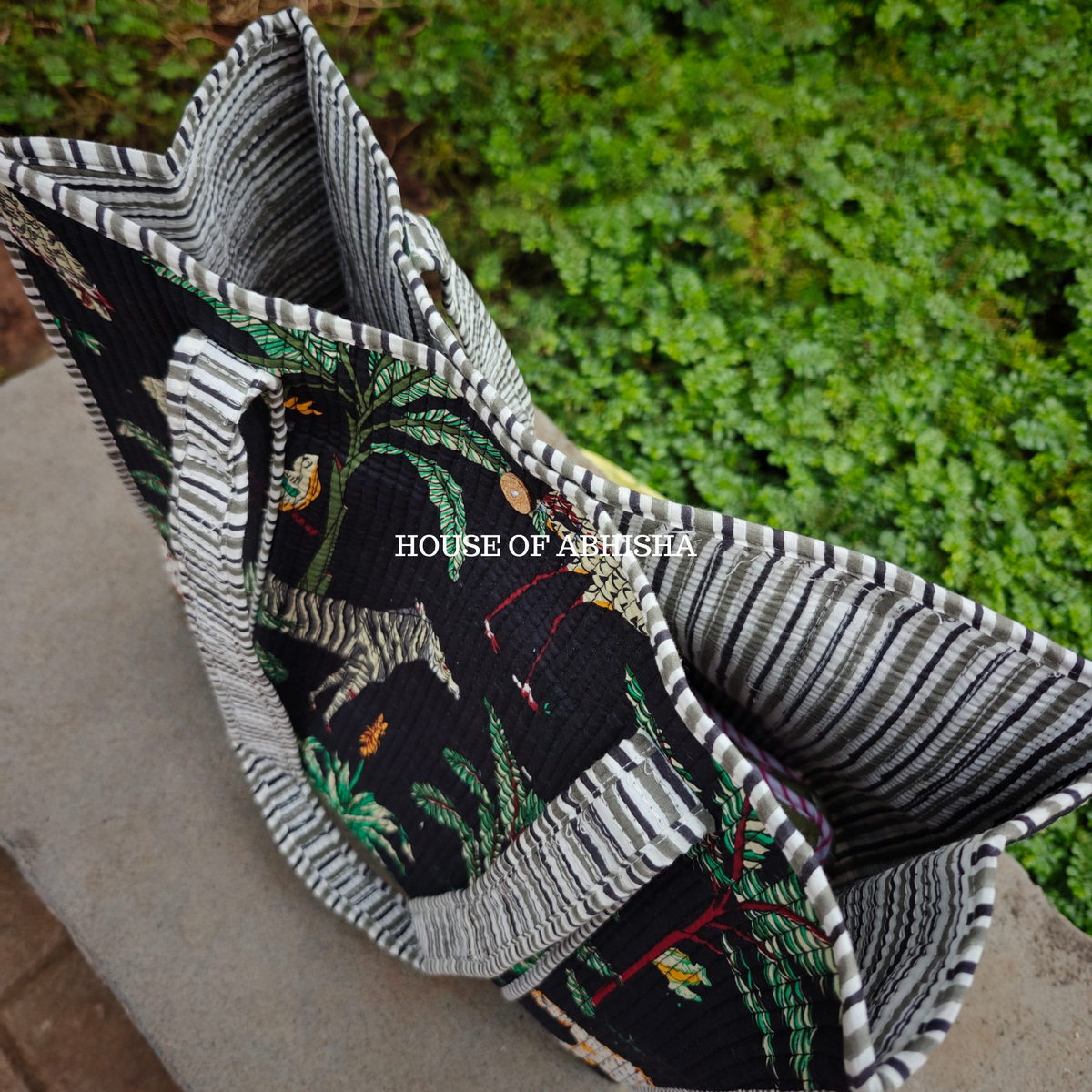 Wild Bagh Quilted Cotton Tote Bag