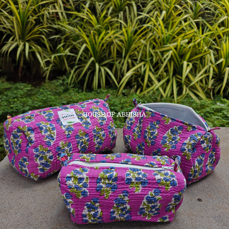 Gulmira Quilted Utility Pouches - Set of 3