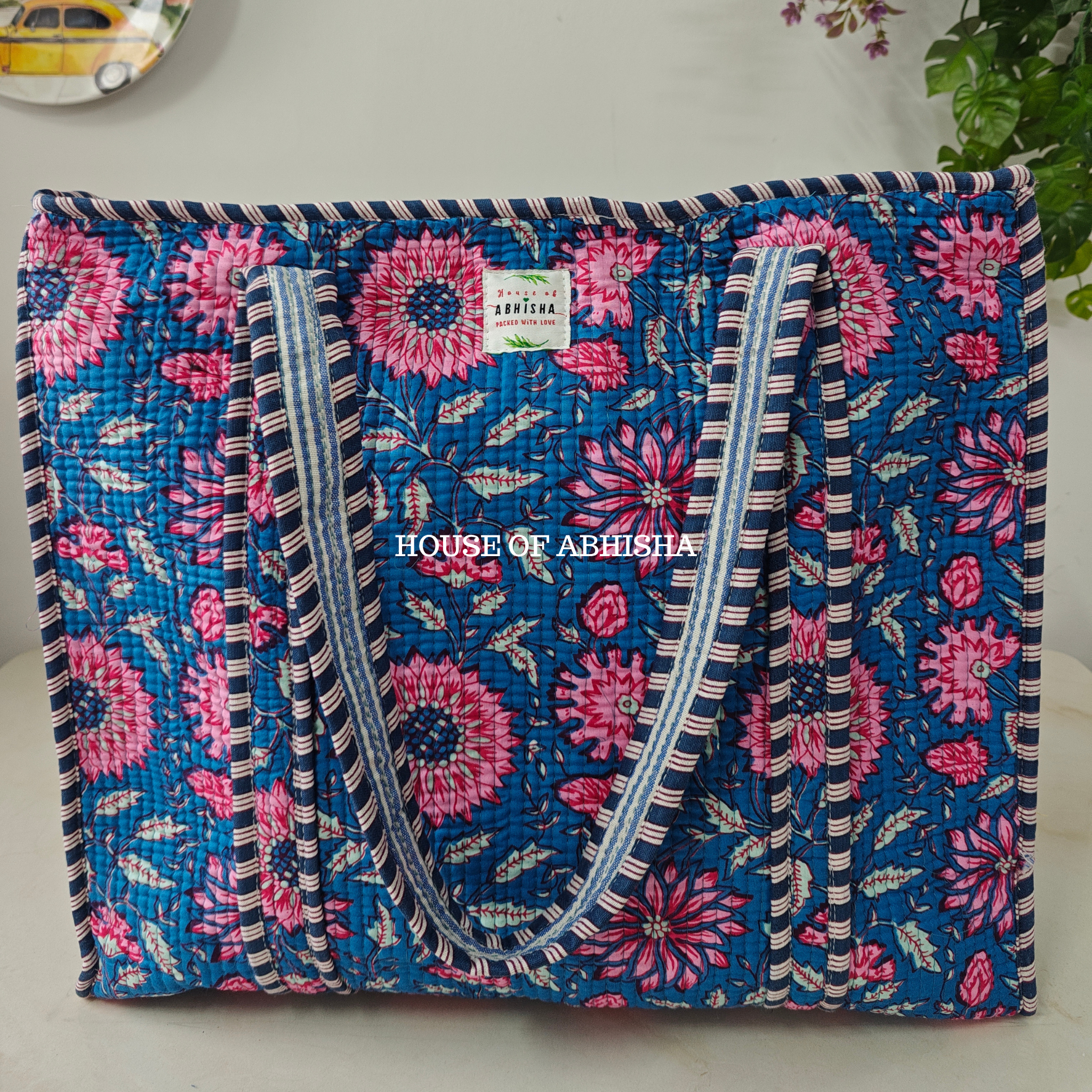 Aurum Quilted Cotton Tote Bag
