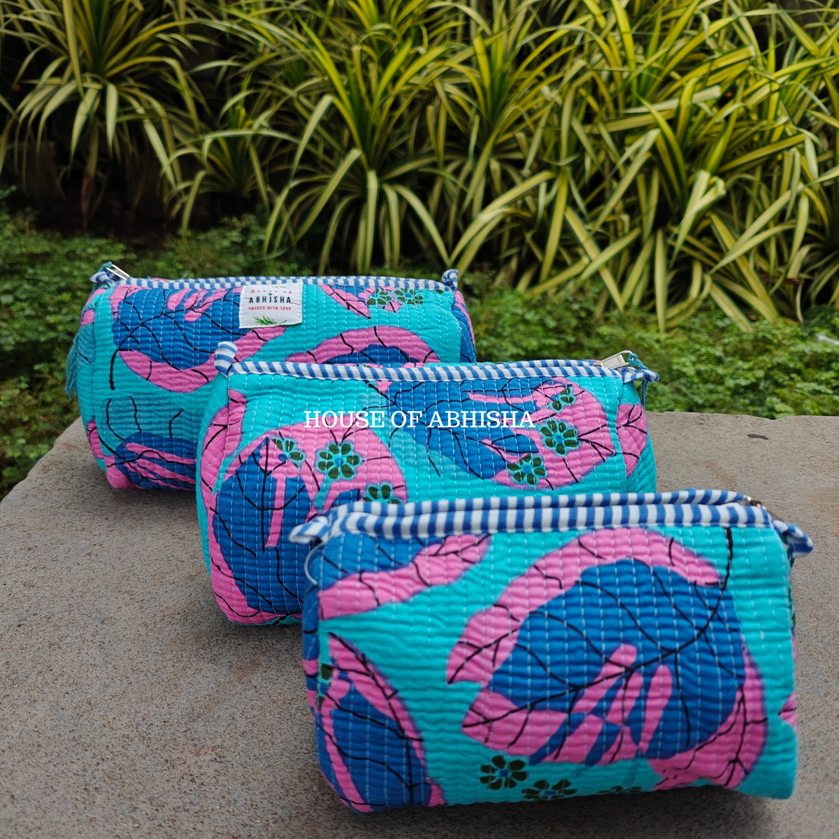 Savana Trio Quilted Utility Pouches - Set of 3