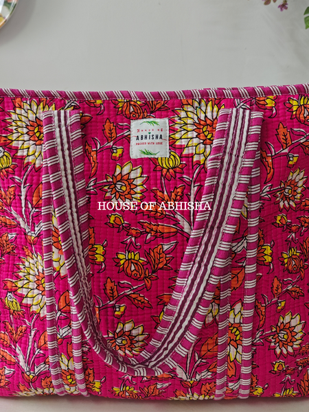 Mehar Quilted Cotton Tote Bag