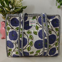 Blue Blossom Mini Quilted Cotton Tote Bag