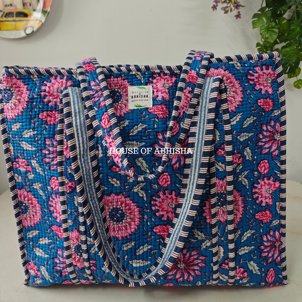 Aurum Quilted Cotton Tote Bag