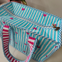 Lil Hearts Mini Quilted Cotton Tote Bag