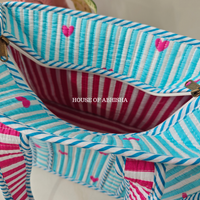 Lil Hearts Mini Quilted Cotton Tote Bag