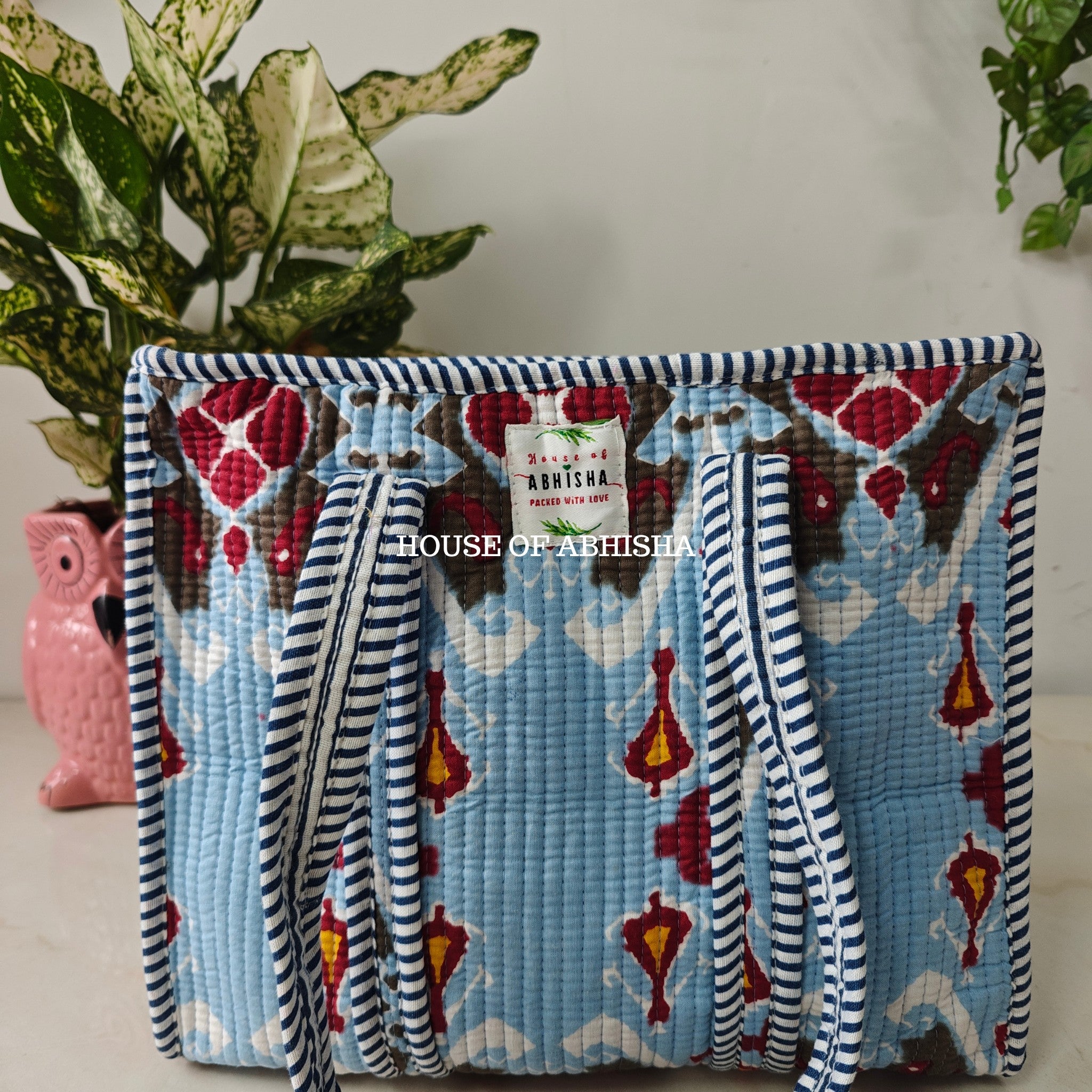 Ikat Mini Quilted Cotton Tote Bag