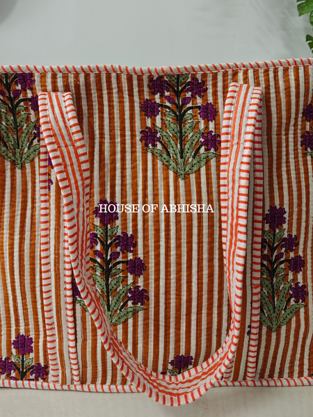 Guldasta Quilted Cotton Tote Bag