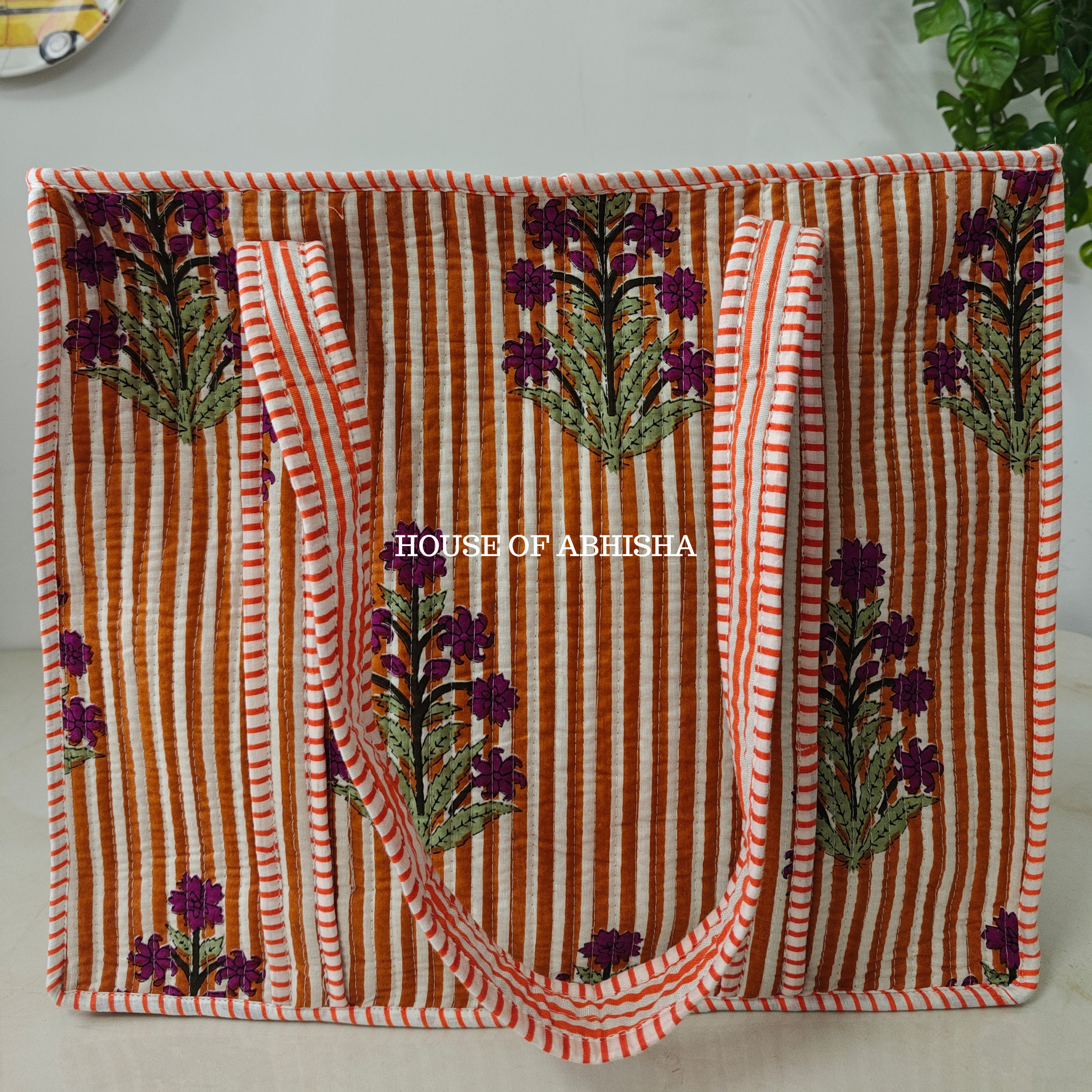 Guldasta Quilted Cotton Tote Bag