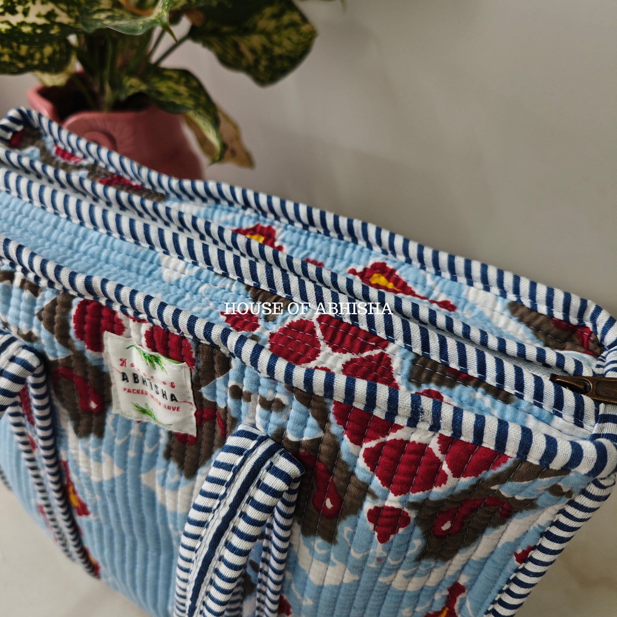 Ikat Mini Quilted Cotton Tote Bag
