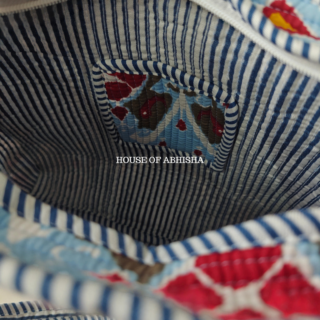 Ikat Mini Quilted Cotton Tote Bag
