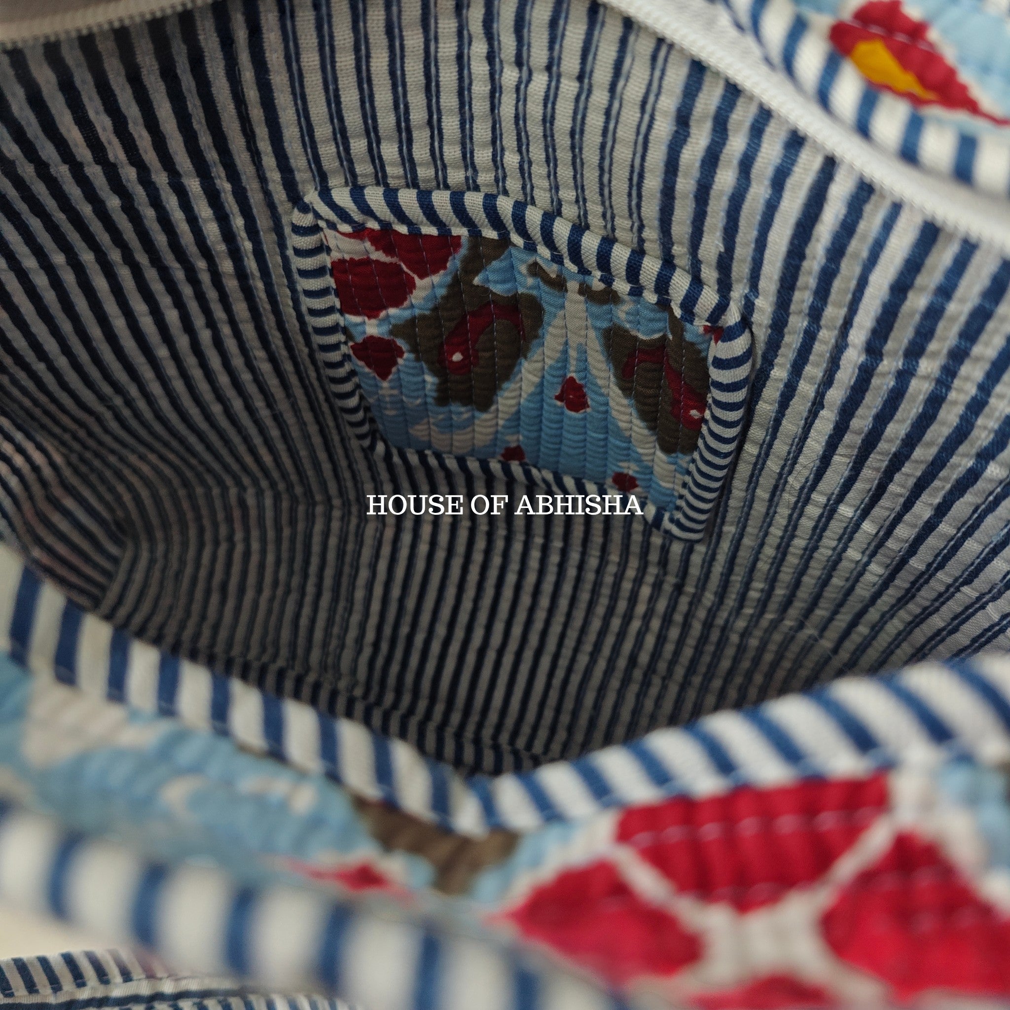 Ikat Mini Quilted Cotton Tote Bag