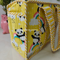 Panda Mini Quilted Cotton Tote Bag