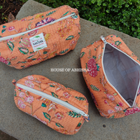 Garden Bloom Quilted Utility Pouches - Set of 3