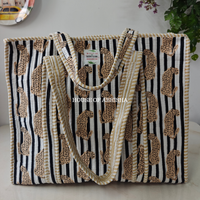 Panther Quilted Cotton Tote Bag