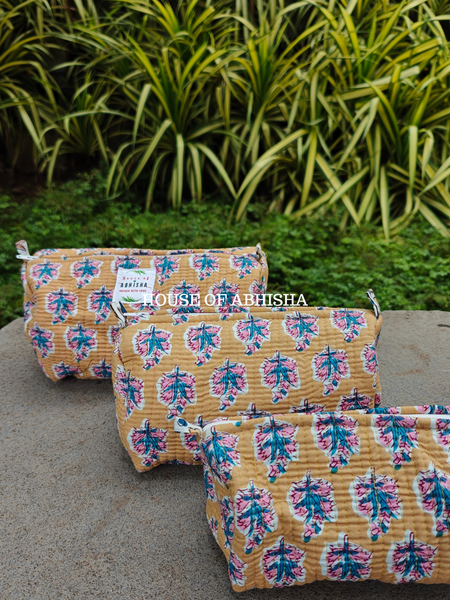 Aroha Ouilted Utility Pouches - Set of 3