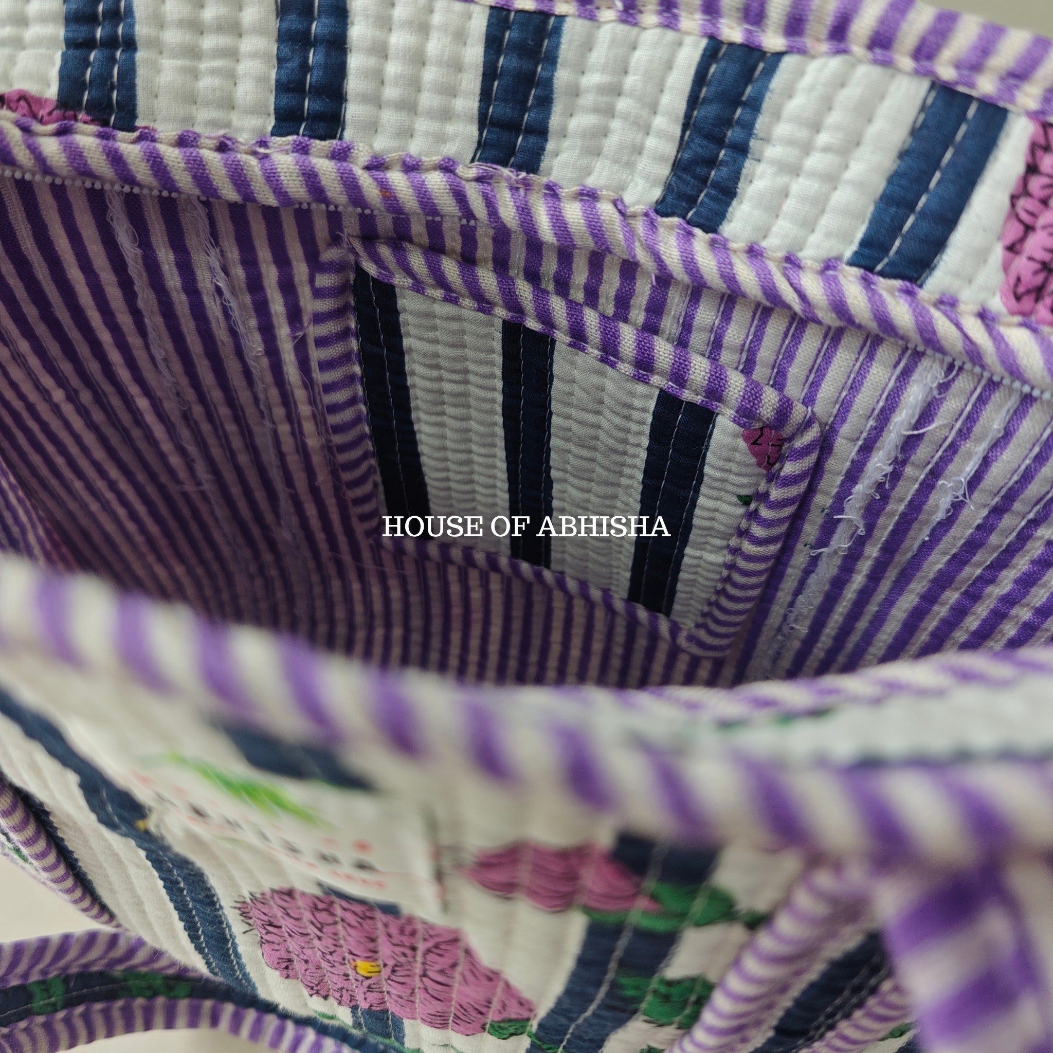 Anouk Mini Quilted Cotton Tote Bag