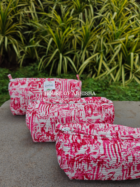 Paradise Quilted Utility Pouches - Set of 3