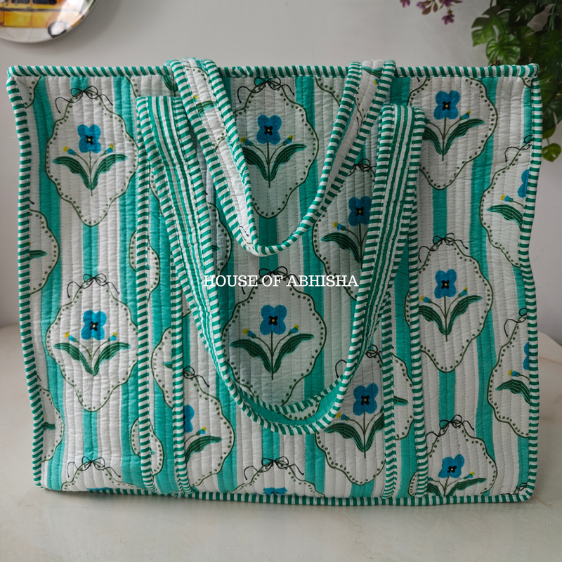 Aprajita Quilted Cotton Tote Bag