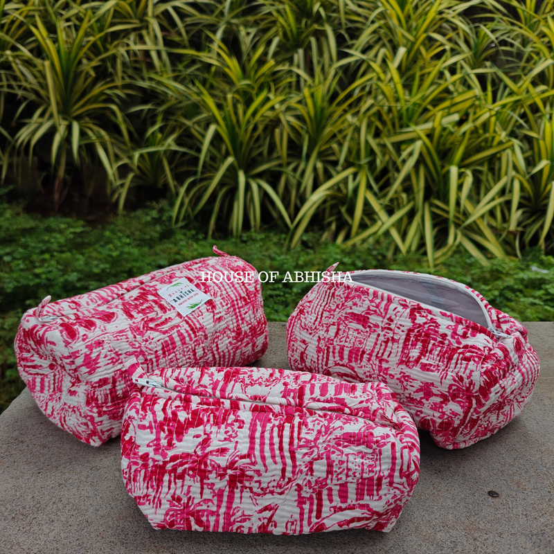 Paradise Quilted Utility Pouches - Set of 3
