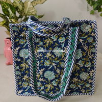 Iris Mini Quilted Cotton Tote Bag